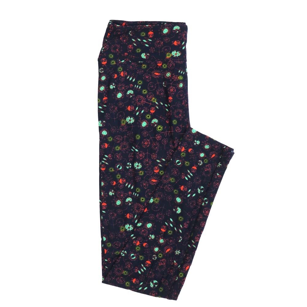 LuLaRoe One Size OS Floral Mix Leggings fits Adult sizes 2-10 for Women OS-4407-Q