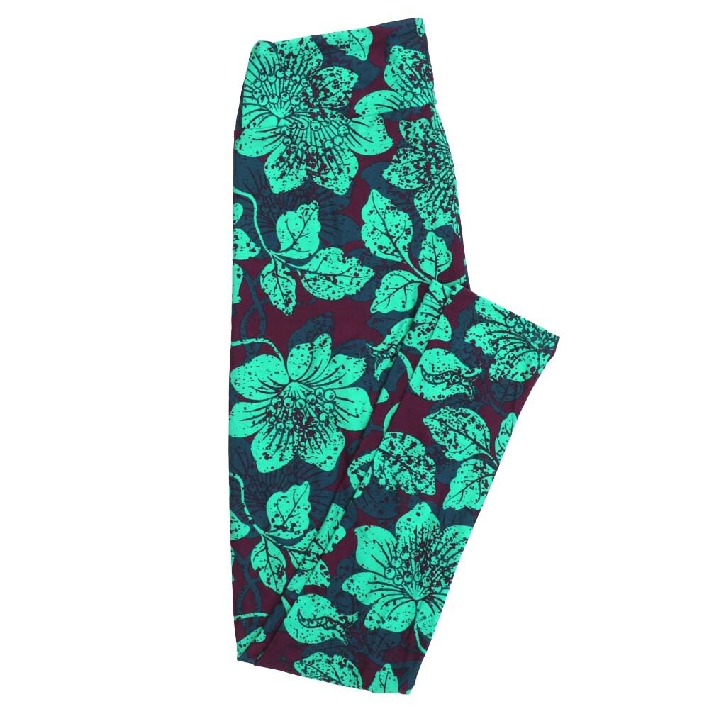 LuLaRoe One Size OS Floral Leggings fits Adult sizes 2-10 for Women OS-4407-L