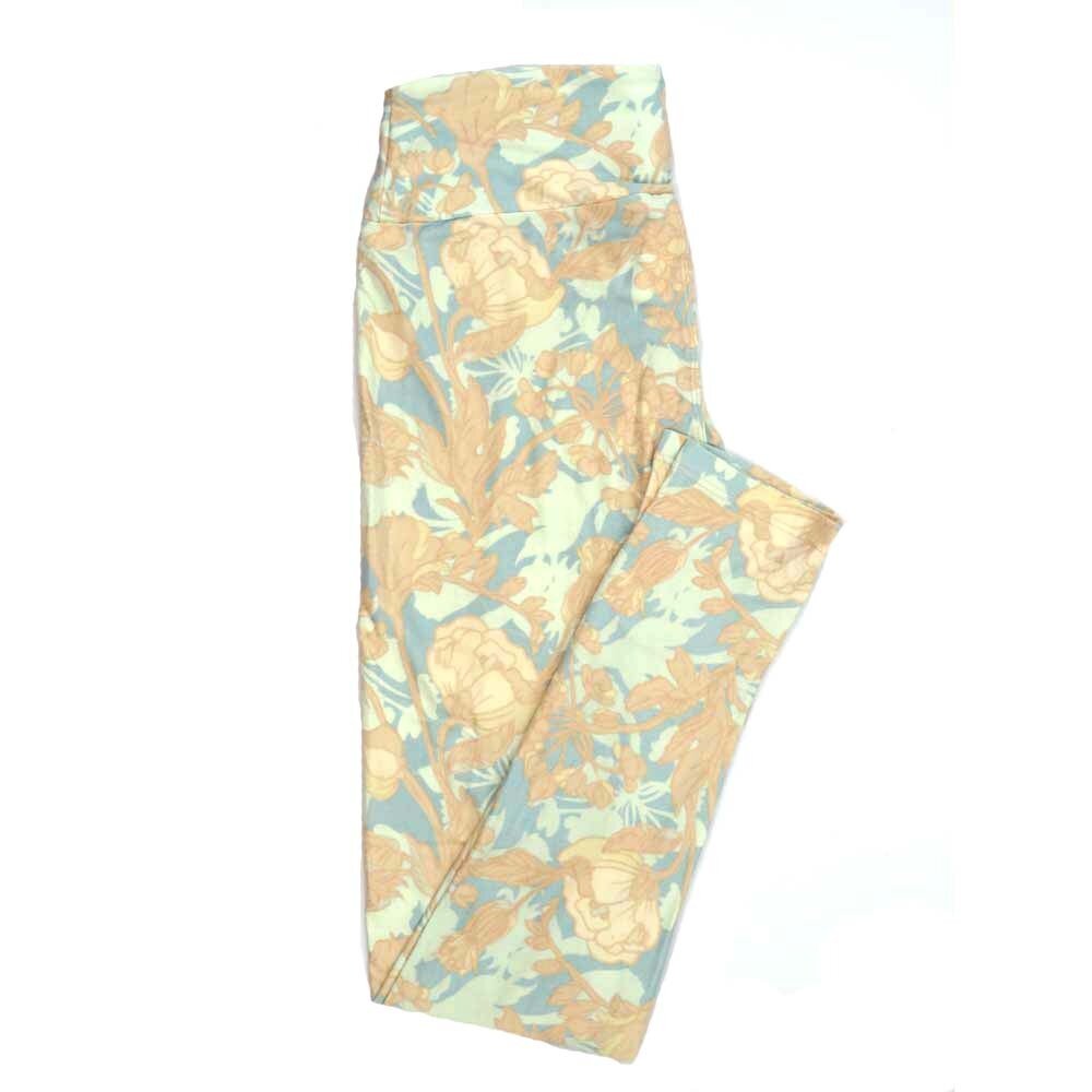 LuLaRoe One Size OS Floral Poppies Leggings fits Adult sizes 2-10 for Women OS-4407-I