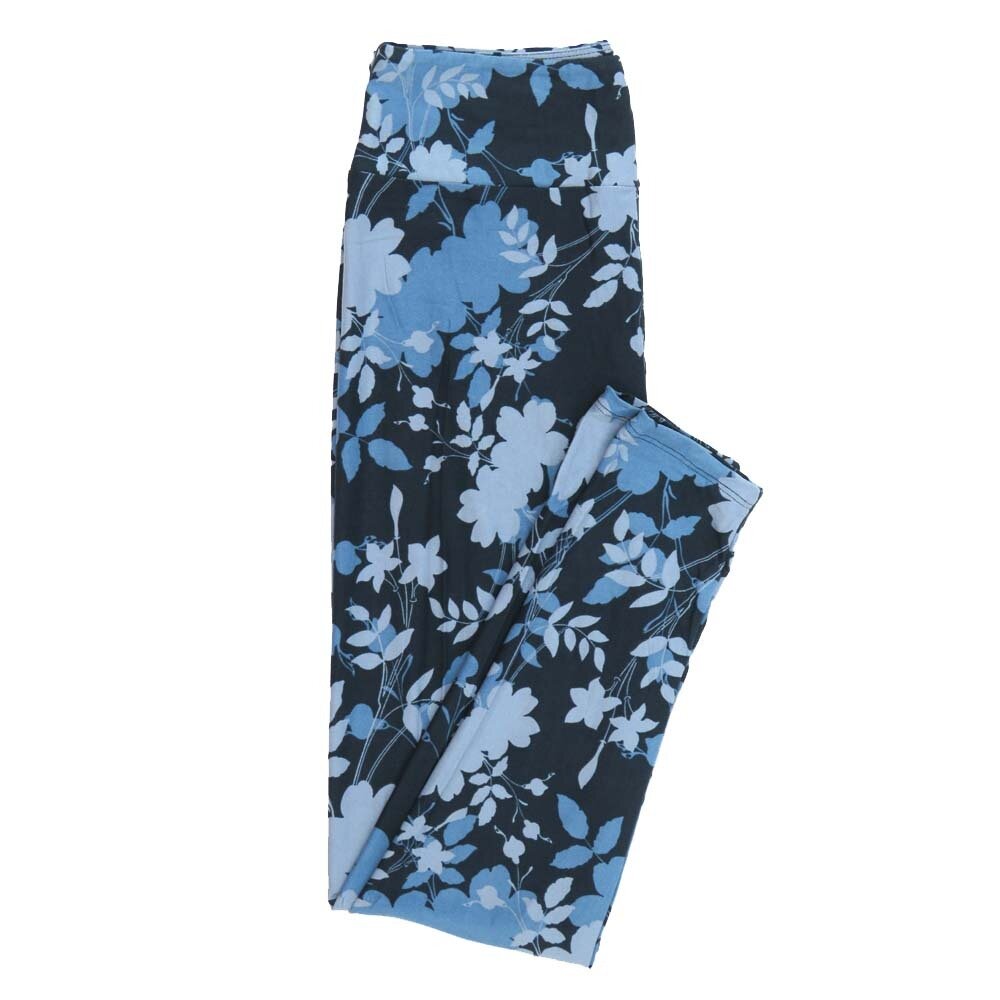LuLaRoe One Size OS Floral Hibiscus Leaves Leggings fits Adult sizes 2-10 for Women OS-4405-I4-307824