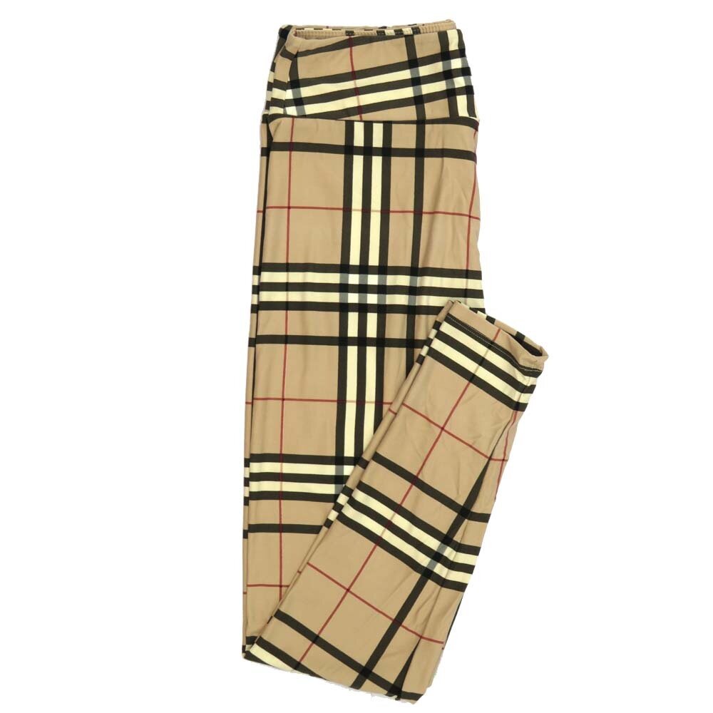 LuLaRoe One Size OS Plaid Cross Stripe Grid Leggings fits Adult sizes 2-10 for Women OS-4400-G2