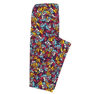 LuLaRoe One Size OS Geometric Abstract Figures Leggings fits Adult sizes 2-10 for Women OS-4396-M2