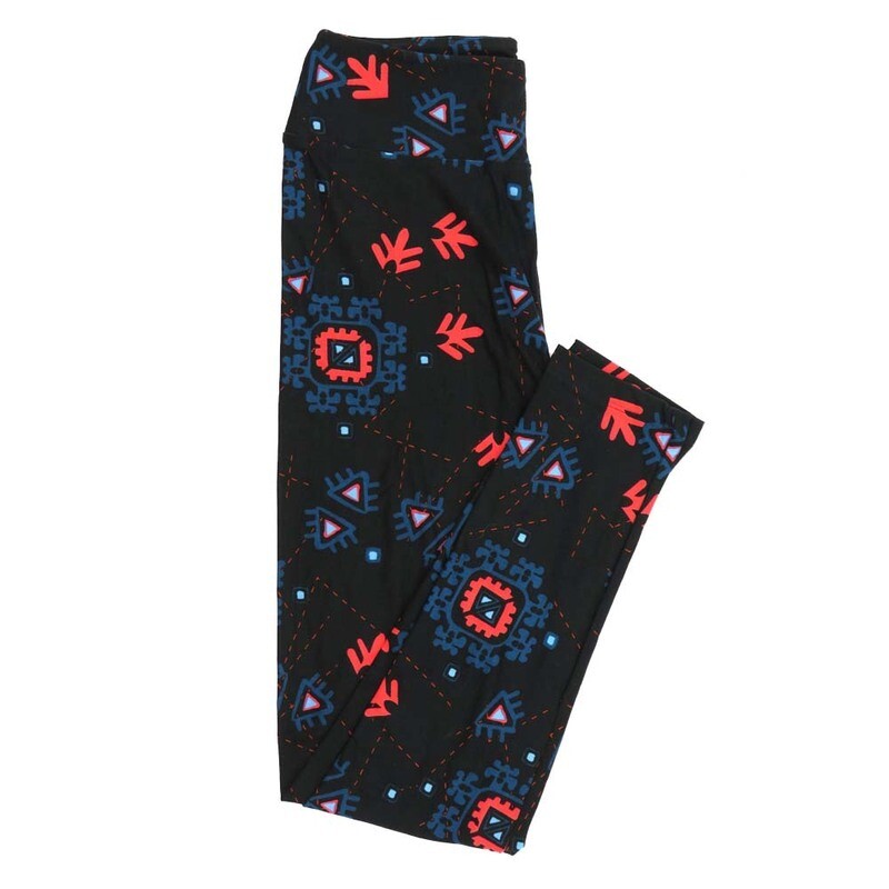 LuLaRoe One Size OS Geometric Mandalas Leggings fits Adult sizes 2-10 for Women OS-4396-Q