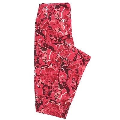 LuLaRoe One Size OS Disney Incredibles in Action Leggings fits Adult sizes 2-10 for Women OS-4512-C3