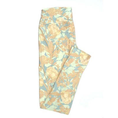 LuLaRoe One Size OS Floral Poppies Leggings fits Adult sizes 2-10 for Women OS-4407-I