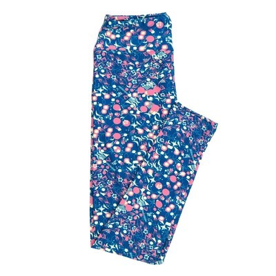 LuLaRoe One Size OS Floral Mandala Polka Dot Leggings fits Adult sizes 2-10 for Women OS-4407-X