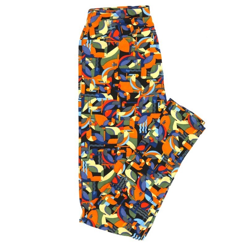 LuLaRoe One Size OS Parrots Toucans Tropical Birds Leggings fits Adult sizes 2-10 for Women OS-4396-ZR