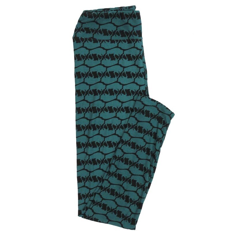 LuLaRoe One Size OS Buffalo Bison Leggings fits Adult sizes 2-10 for Women OS-4396-ZT