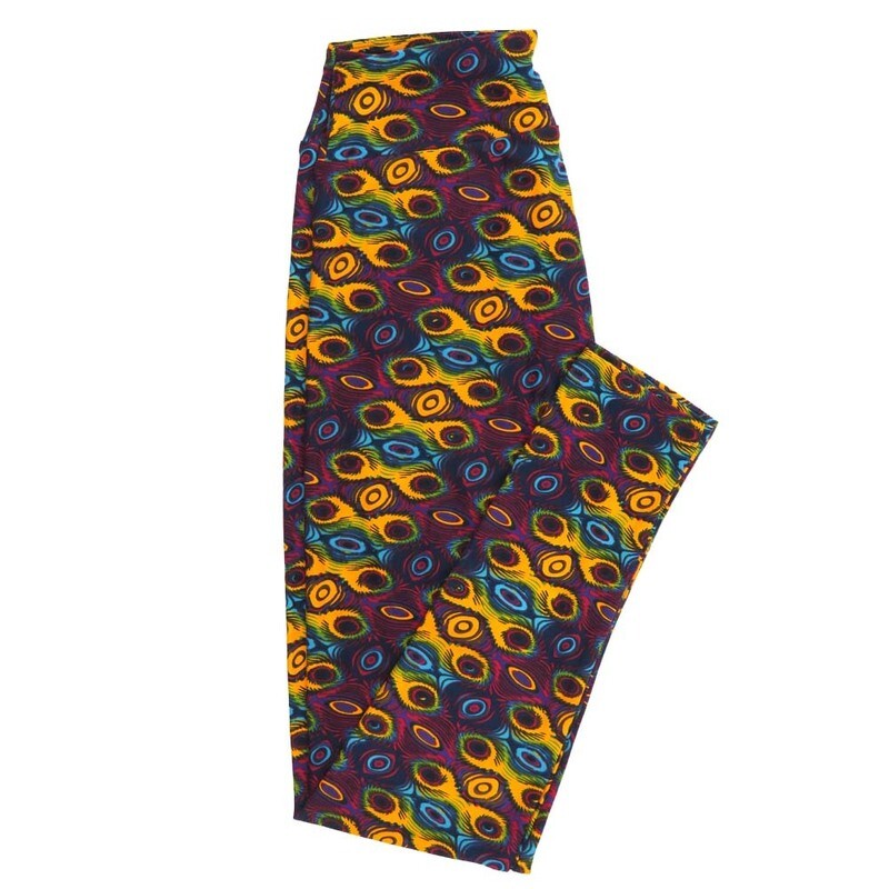 LuLaRoe One Size OS Trippy Eyes Psychedelic Leggings fits Adult sizes 2-10 for Women OS-4406-K