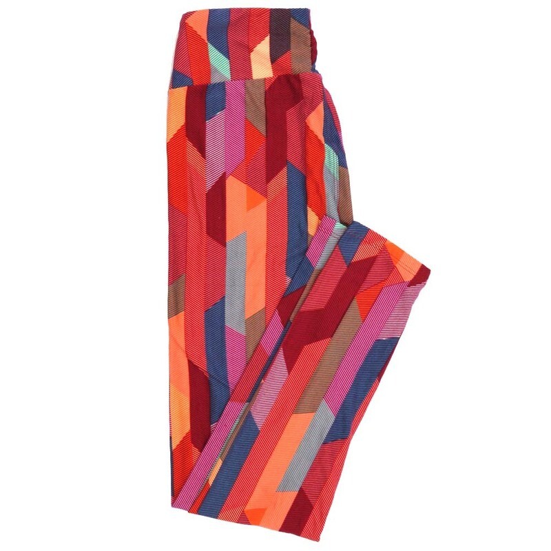 LuLaRoe One Size OS Stripe Chevrons Arrows Leggings fits Adult sizes 2-10 for Women OS-4407-ZD