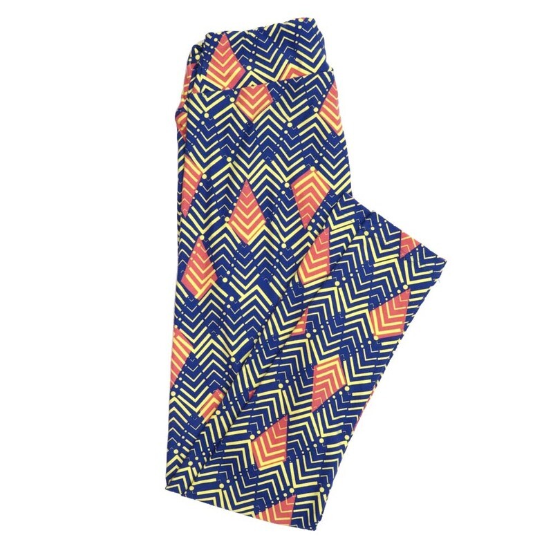 LuLaRoe One Size OS Stripes Leggings fits Adult sizes 2-10 for Women OS-4407-ZE
