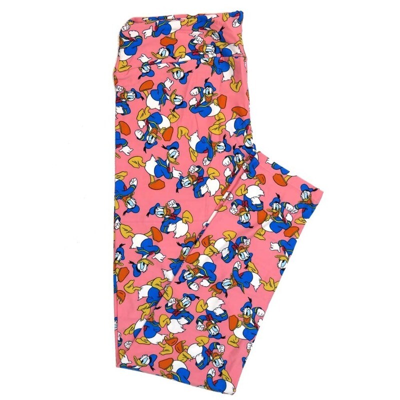 LuLaRoe Tall Curvy TC Disney Donald Duck Happy Leggings fits Adult Women sizes 12-18  7399-E  QQQ