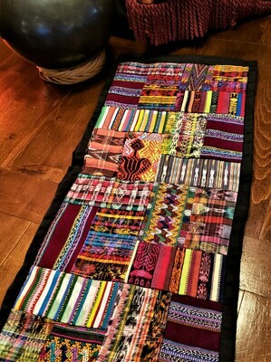 Embroidered Patchwork Huipile Table Runner