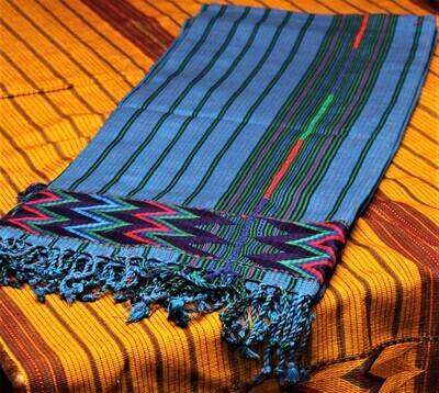 ​Handmade Vivid Blue Zacualpa Table Cloth or Table Throw