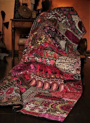 Queen Size Kuchi Patchwork Tapestry Bedspread