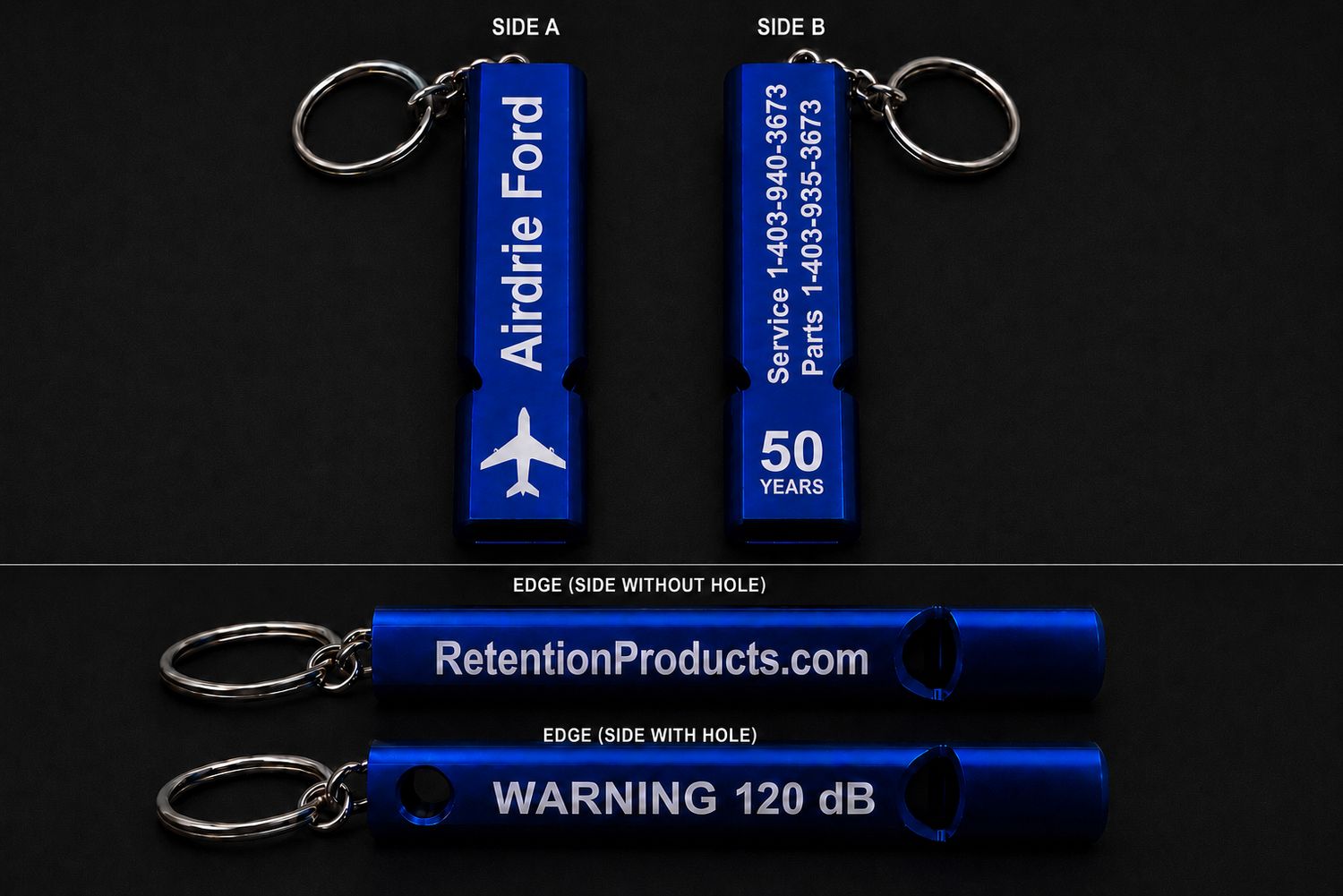 D-Tag with Dealership Name, Phone Numbers for Parts, Service and Body Shop ***** Package of 20 includes free shipping &amp; no set-up charge