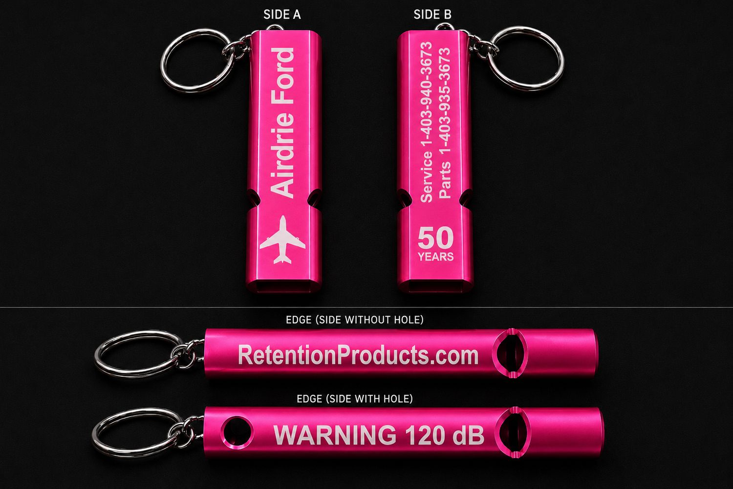 D-Tag with Dealership Name, Phone Numbers for Parts, Service and Body Shop ***** Package of 20 includes free shipping &amp; no set-up charge