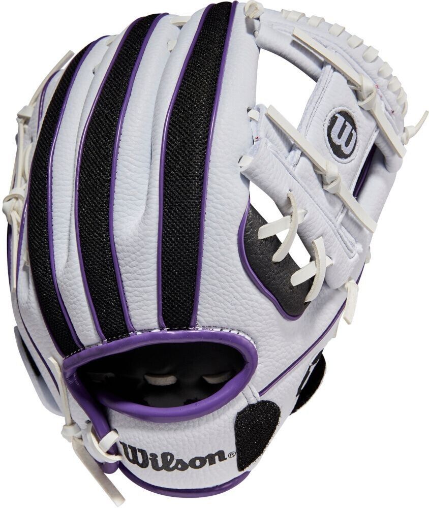A200 EZ Catch 10" Glove White/ Black/ Purple