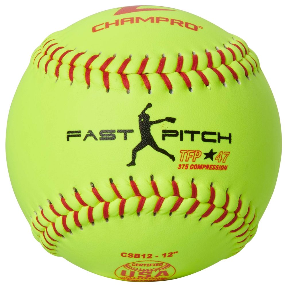 CSB12 LEATHER SOFTBALL, Size: 12
