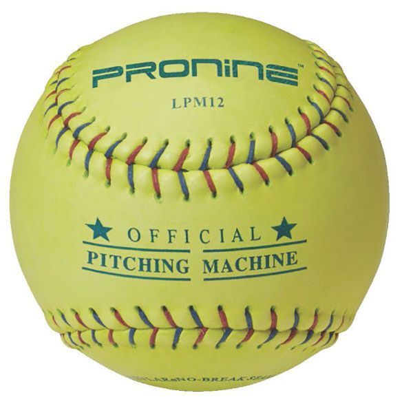 12" LEATHER PITCHING MACHINE BALL