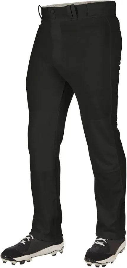 BP60 OPEN BOTTOM BASEBALL PANT, COLOR: BLACK, Size: YL