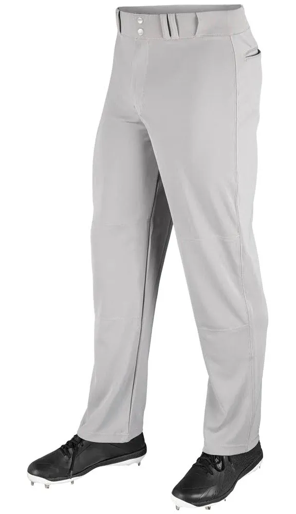 BP9UY OPEN BOTTOM BASEBALL PANTS, COLOR: GREY, Size: YL