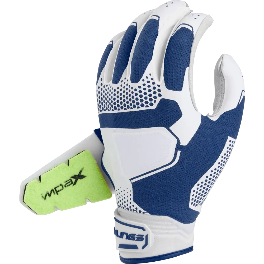 WORKHORSE PRO WOMENS BATTING GLOVE, COLOR: W/RY, Size: ADULT SMALL