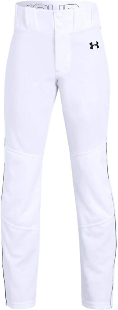 UA UTILITY RELAXED PIPED PANTS, COLOR: WHITE/NAVY, Size: YL