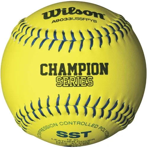 12" Champion Series WTA9033BUSSFPYB  USSSA Leather Fastpitch Softball