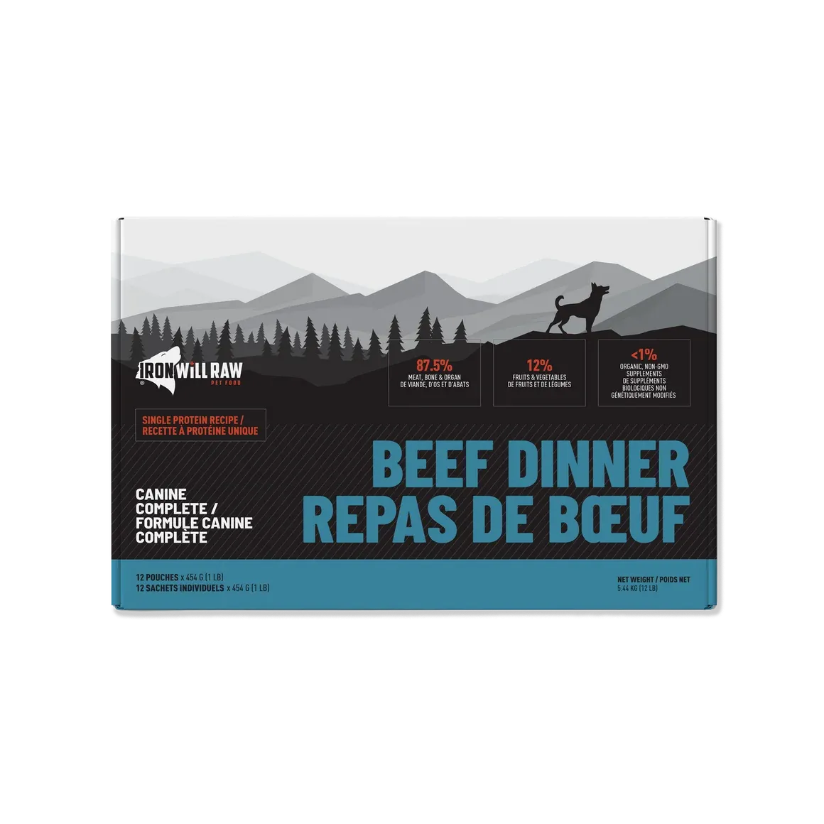 Iron Will Raw CC Beef Dinner 12lb