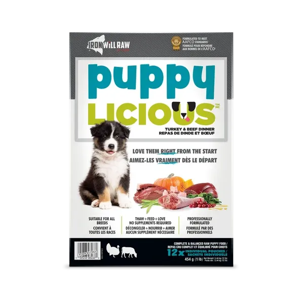 Iron Will Raw Puppylicious Turkey &amp; Beef 12lb
