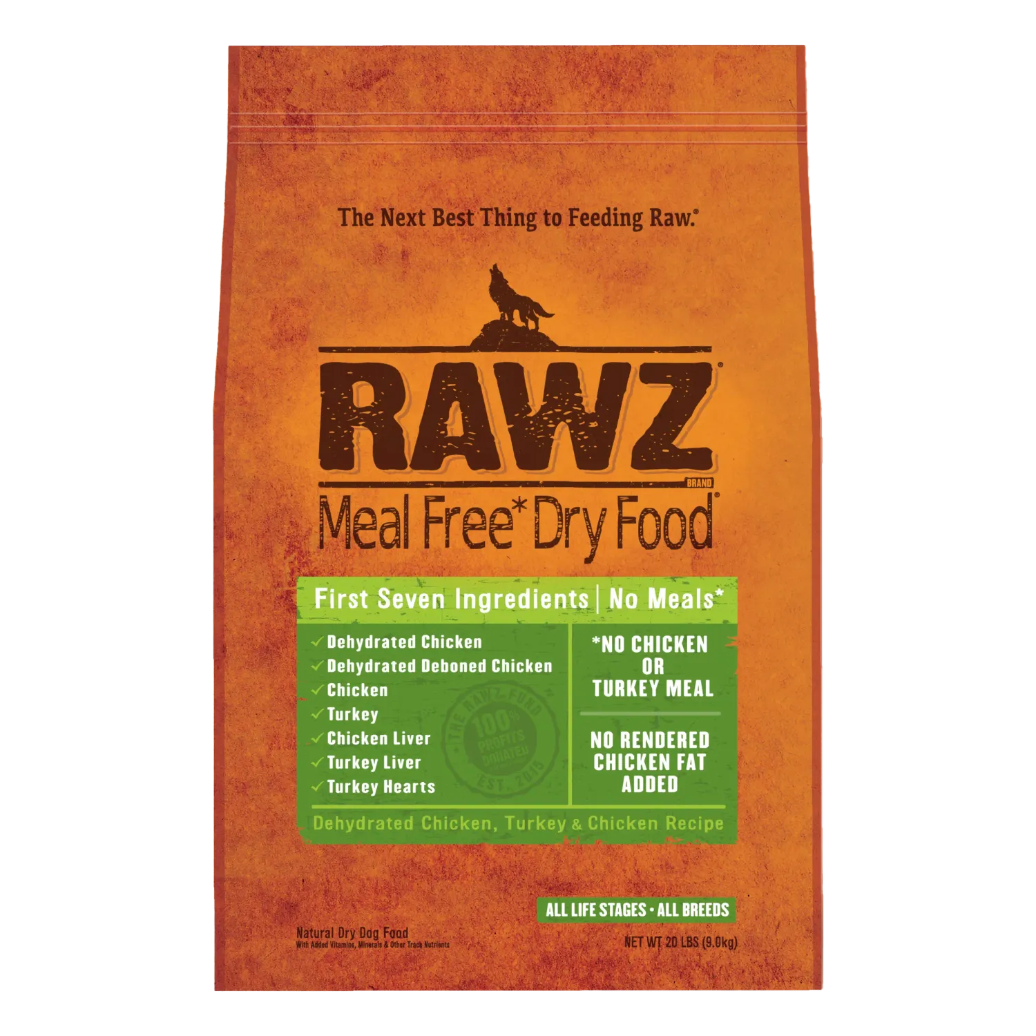 RAWZ Chicken &amp; Turkey Dog 20 lb
