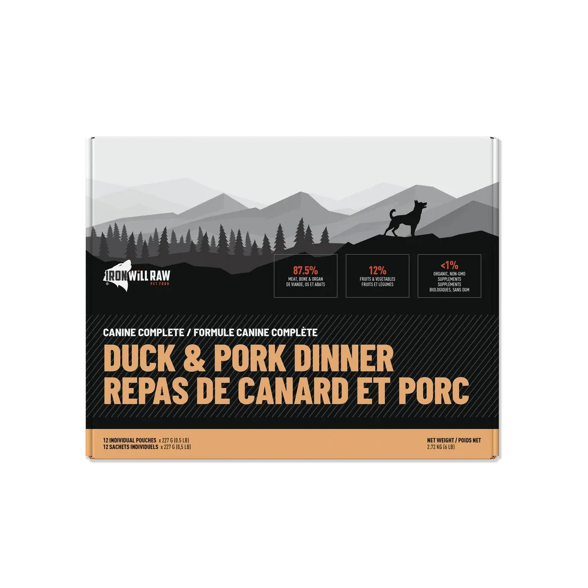 Iron Will Raw CC Duck &amp; Pork 6lb