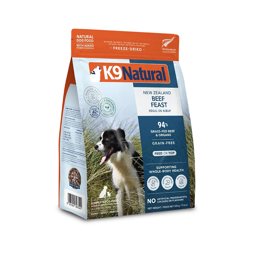 K9 Naturals Beef Feast Dog 500 g