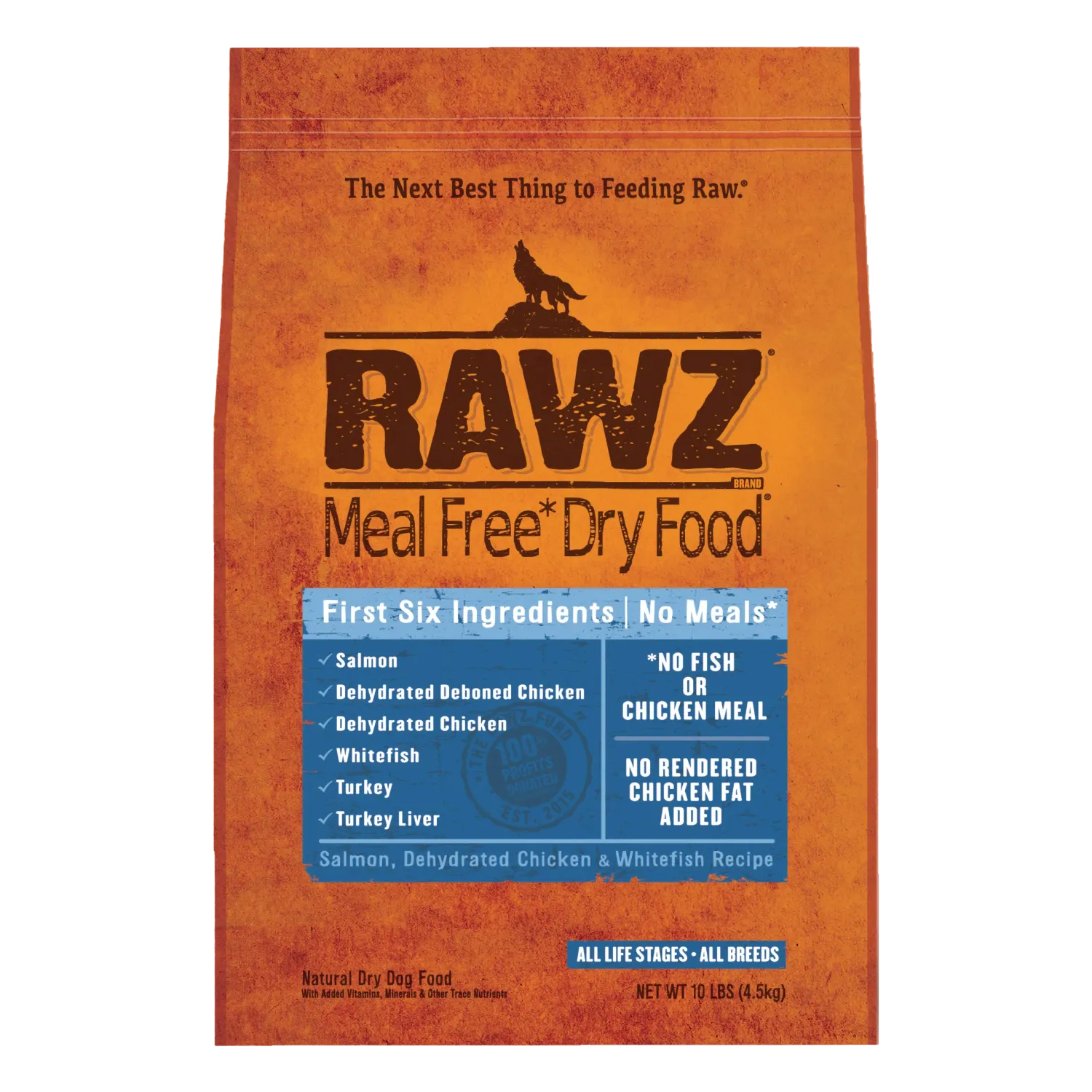 Rawz Salmon Dehydrated Chicken &amp; Whitefish Dog 10 lb