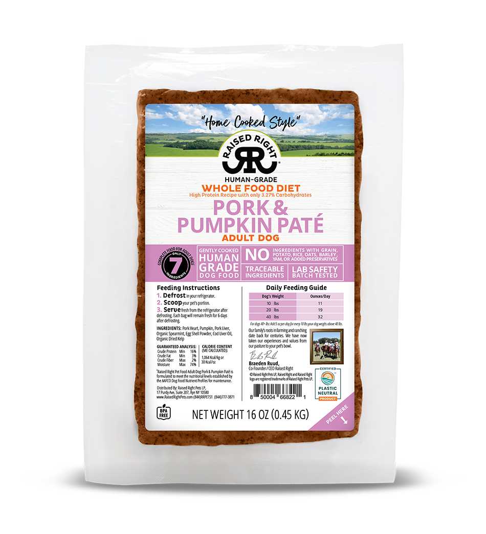 Raised Right Adult Pork/Pumpkin Pate 1lb