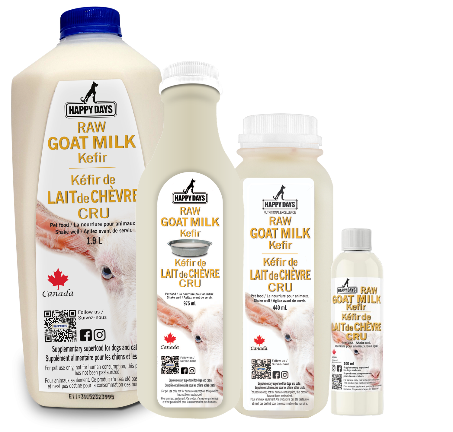 Happy Days Raw Goat Milk 490 ml
