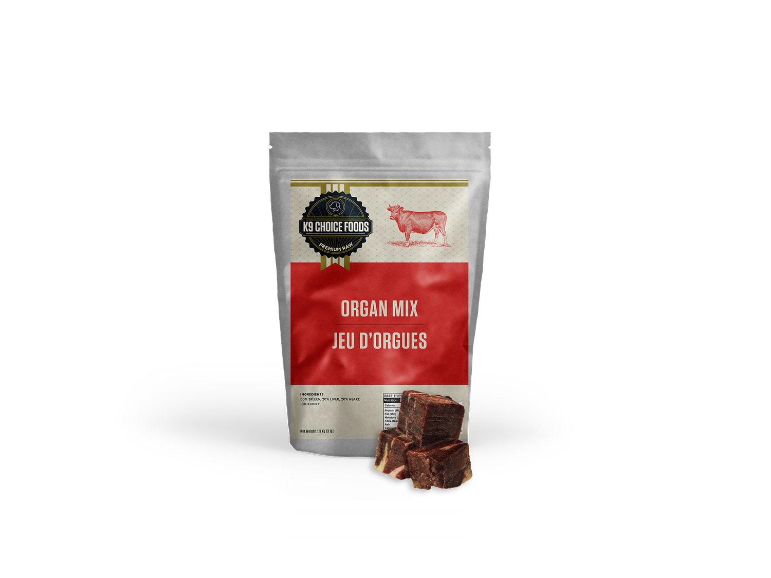 K9 Choice Beef Organ Mix 1.36kg