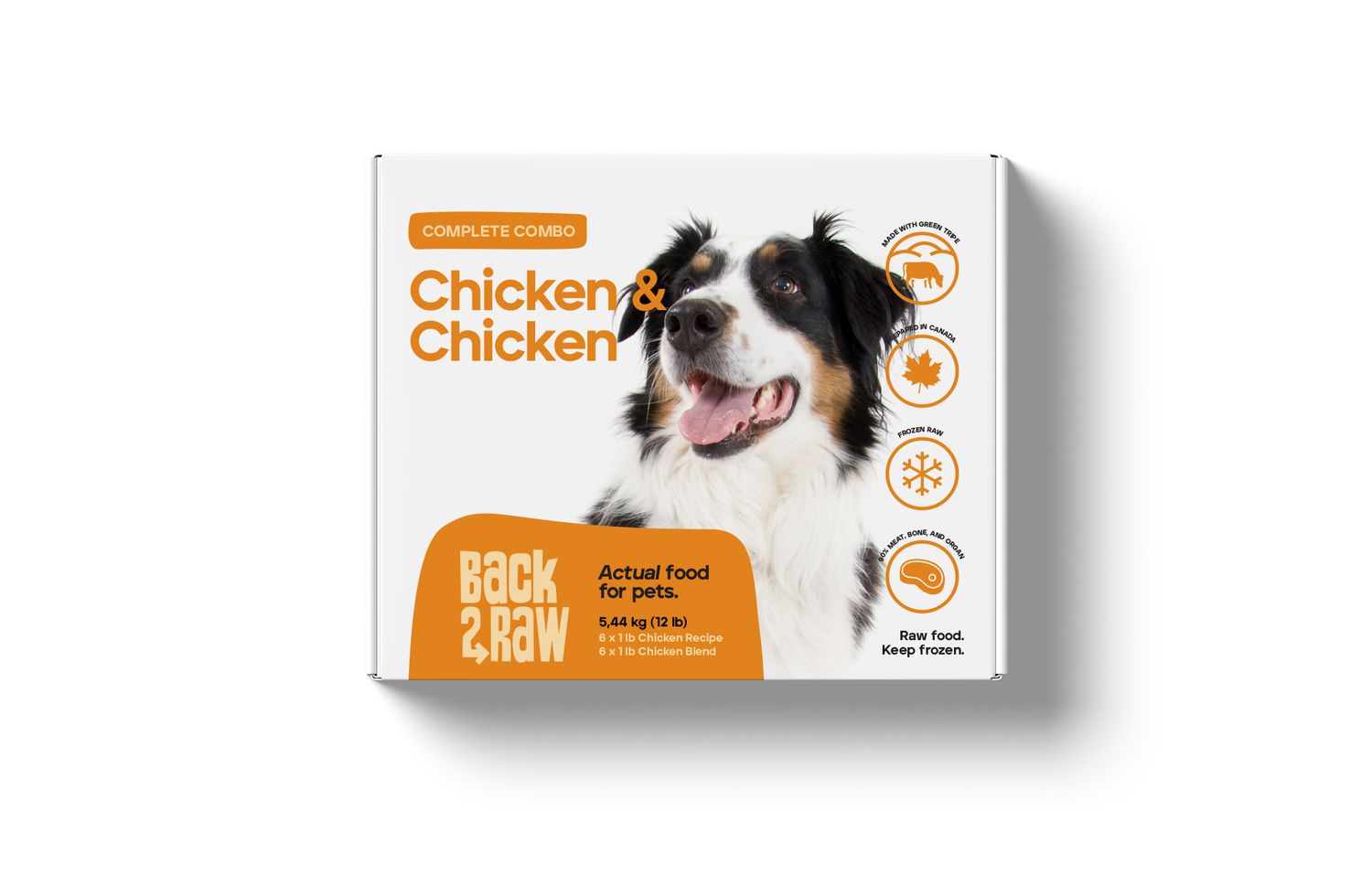 Back2Raw Complete Chicken &amp; Chicken Blend 12 lb