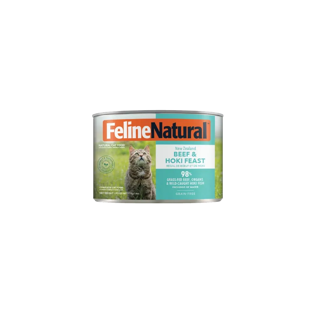 Feline Naturals NZ Beef &amp; Hoki Feast for Cats 6oz