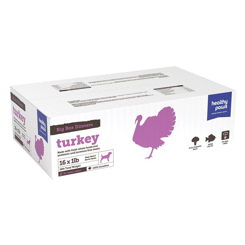 Healthy Paws Big Box Turkey &amp; Veg 16 x 1 lb