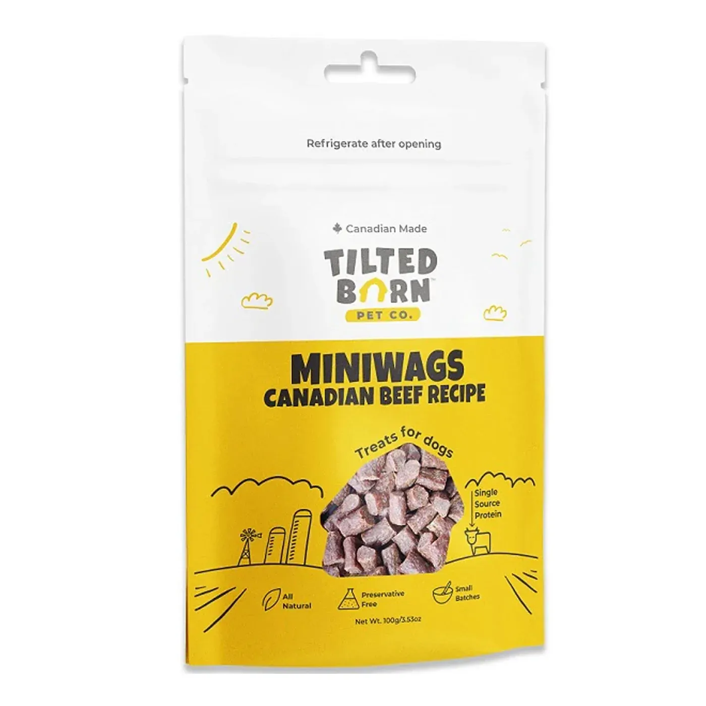 Tilted Barn Canadian Beef Mini Wags 100g