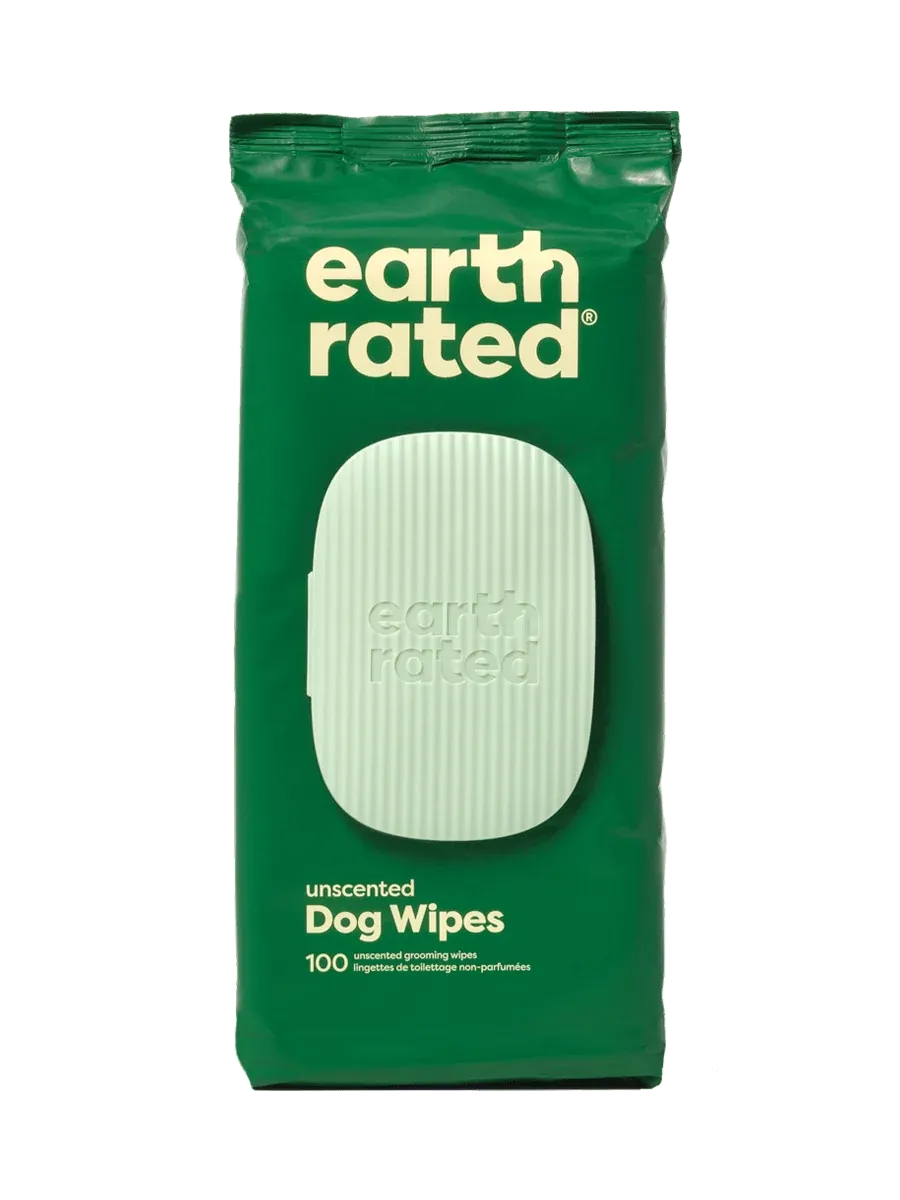 Earth Rated Compostable Grooming Wipes 100 count
