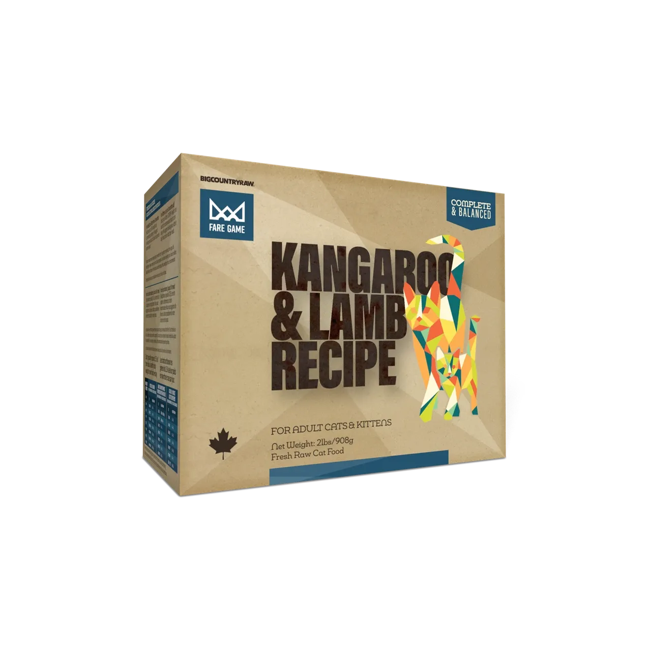 Big Country Raw FG Kangaroo &amp; Lamb Cat 2lb