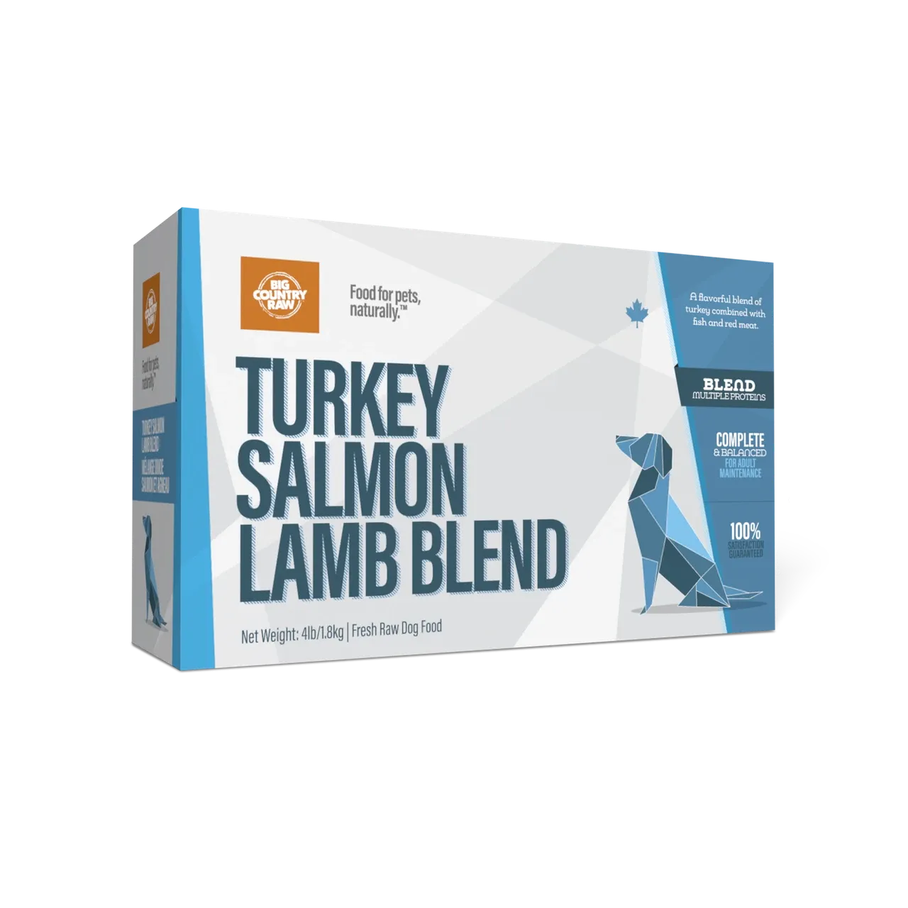 Big Country Raw Turkey Salmon Lamb 4lb (4 x 1lb)