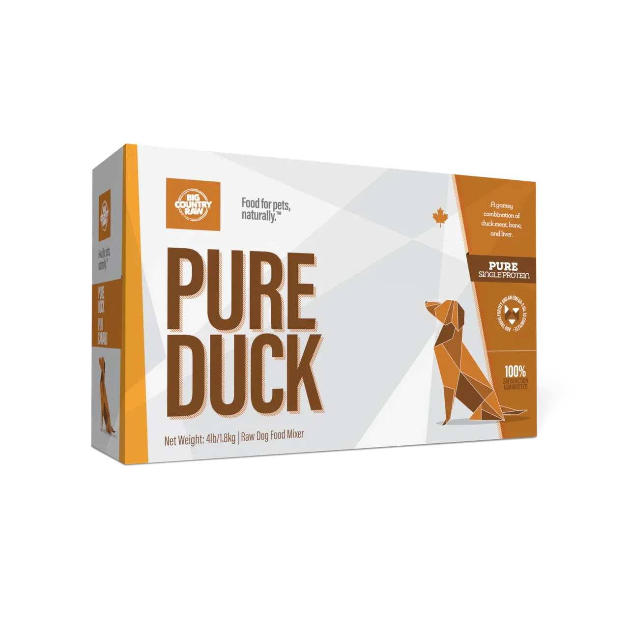 BIg Country Raw Pure Duck 4lb (4 x 1lb)