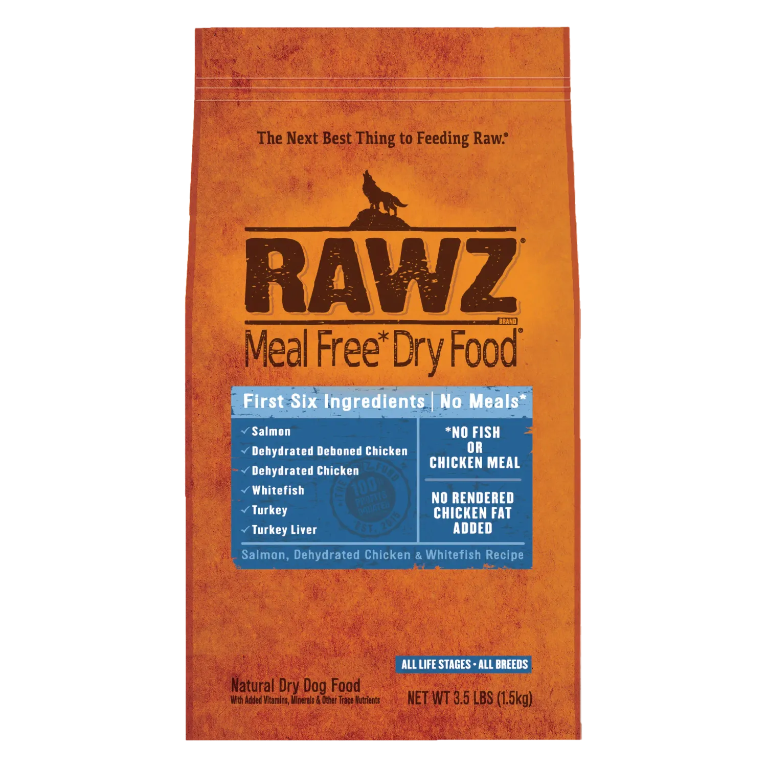 RAWZ Salmon &amp; Dehydrated Chicken and Whitefish Dog 3.5 lb
