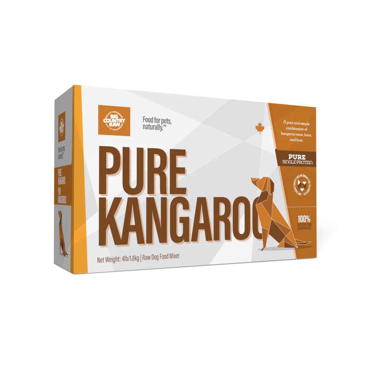 Big Country Raw Pure Kangaroo 4lb (4 x 1lb)
