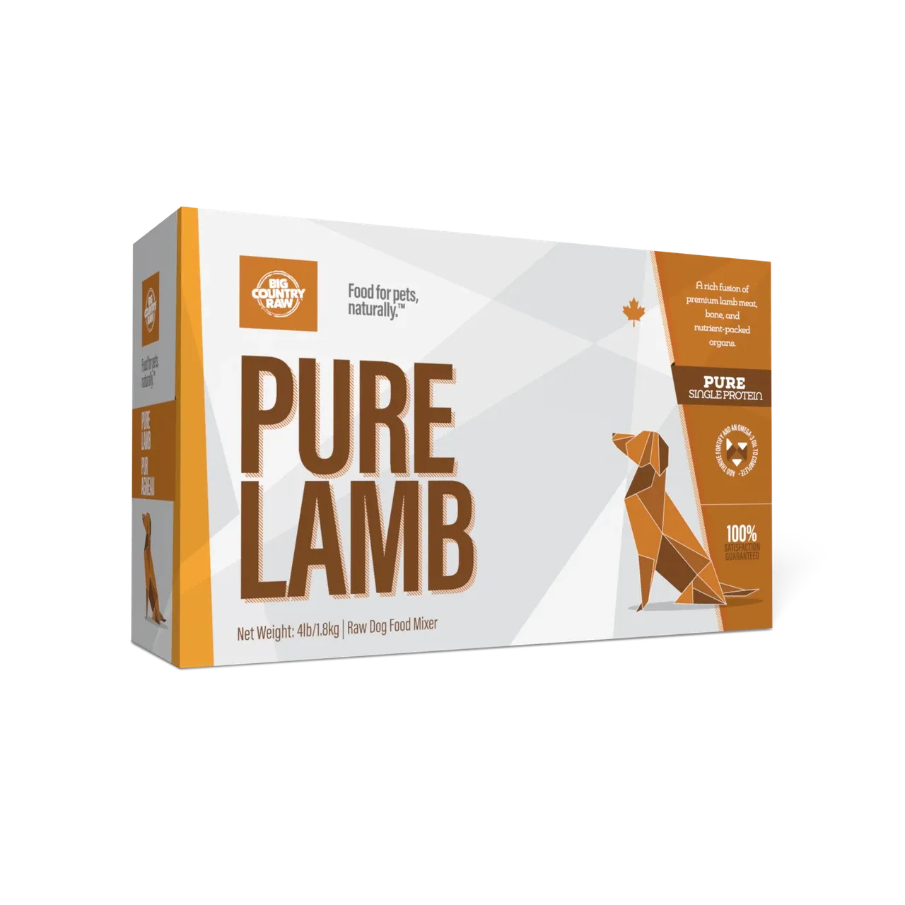 Big Country Raw Pure Lamb 4lb (4 x 1lb)