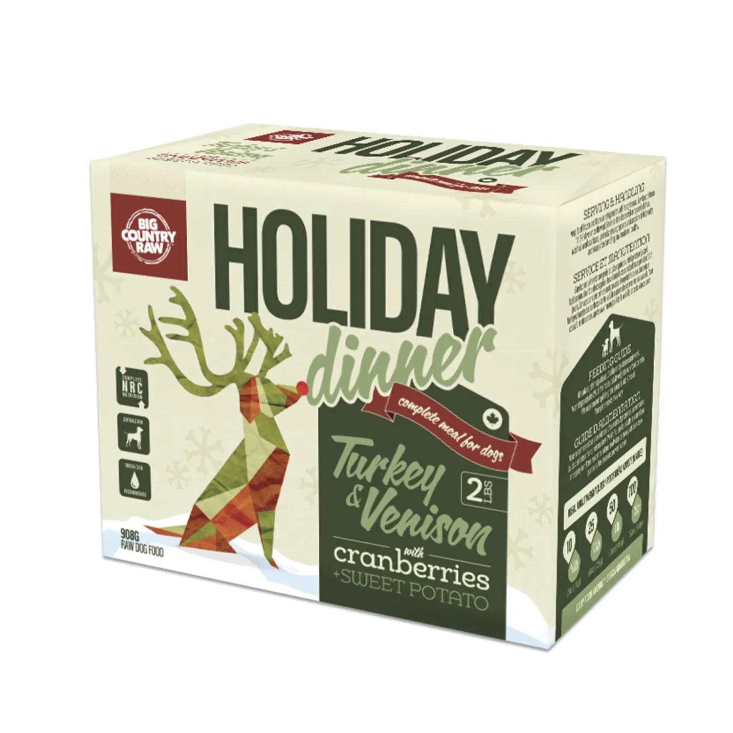 Big Country Raw Turkey Venison Holiday Dinner 2lb